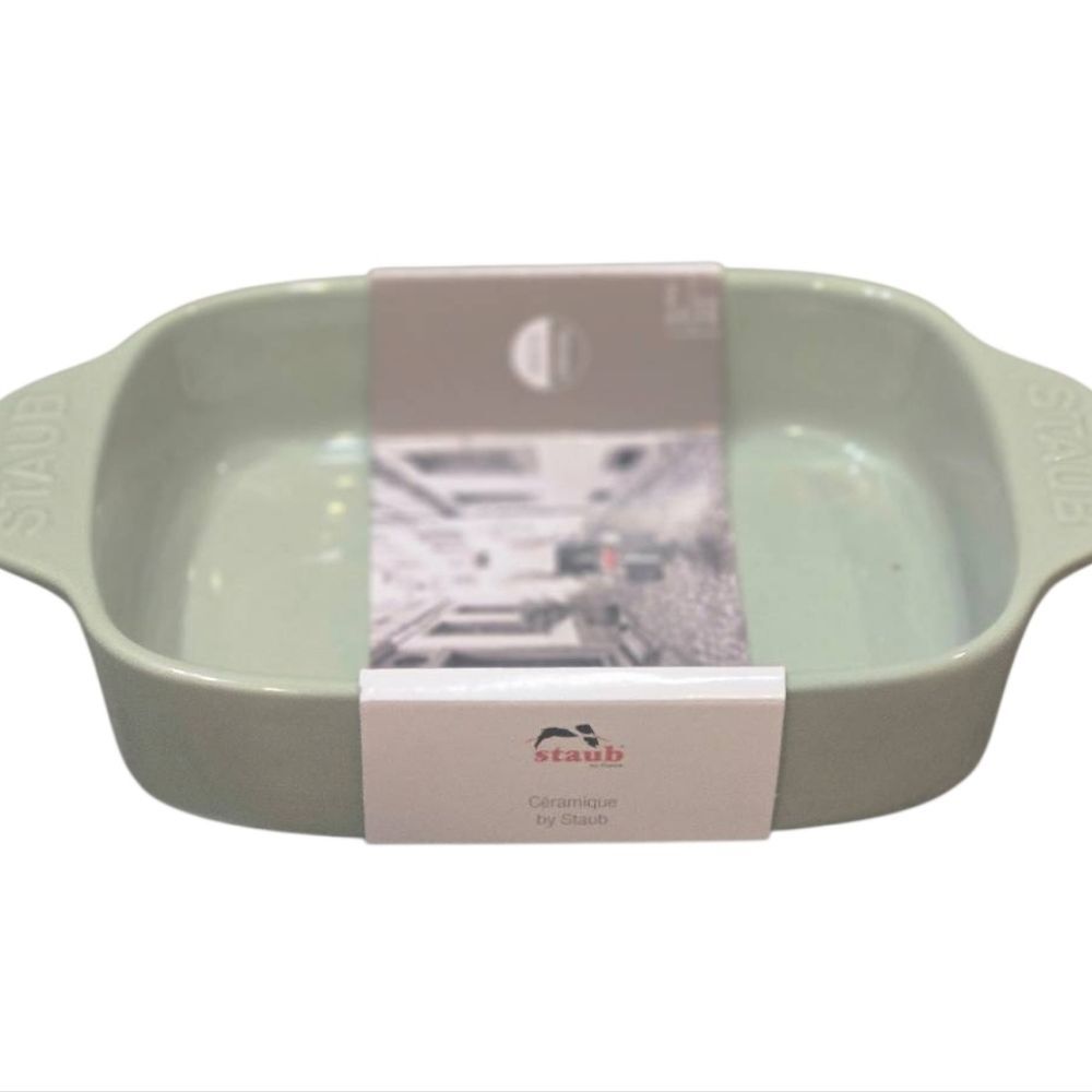 Staub Rectangular Ceramic Baking Dish- Eucalyptus